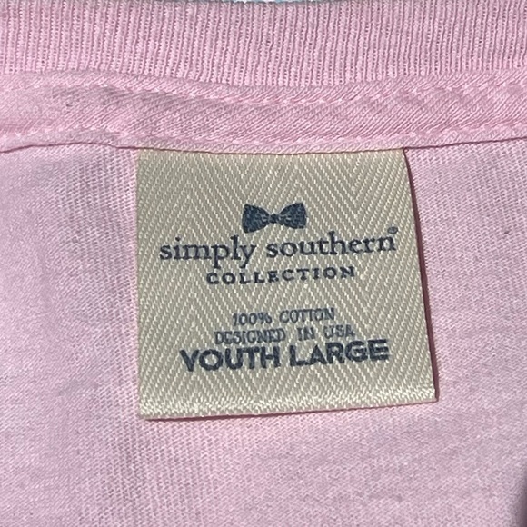 Simply Southern Easter Short Sleeve T-shirt Pink Size Youth Large Cotton - Picture 6 of 10